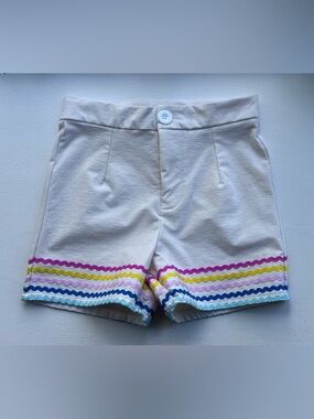 Lola + The Boys Rainbow Ricrac Trim Shorts size 10
